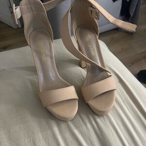 Public Desire Nude Strappy Heels
